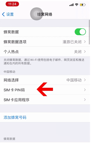 正定苹果14维修网分享如何给iPhone14的SIM卡设置密码 