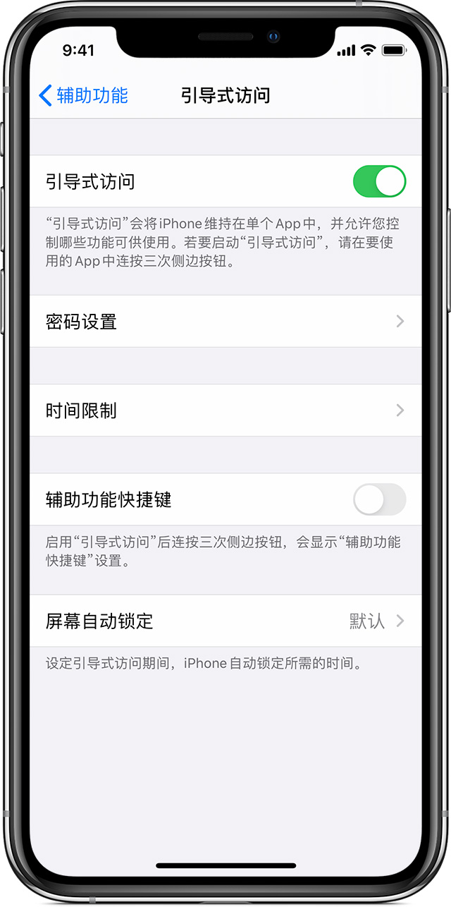 正定苹果手机维修分享如何在 iPhone 上退出引导式访问 